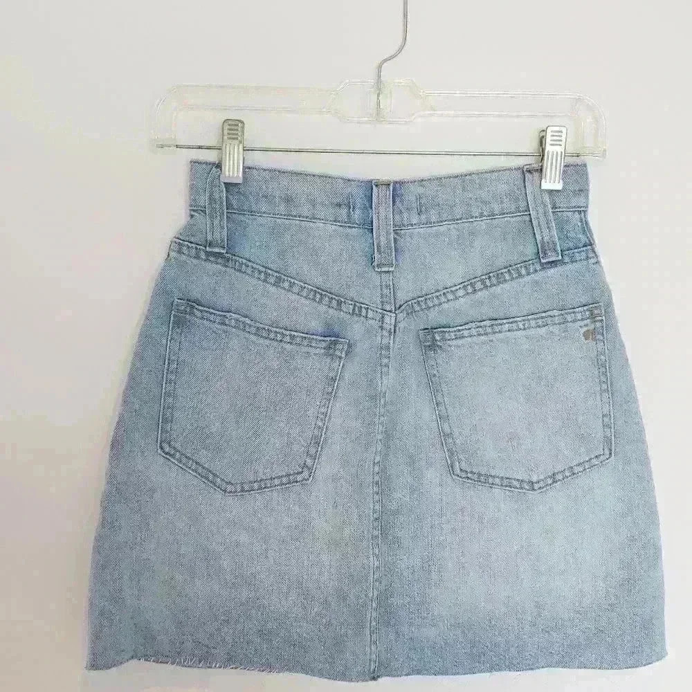 Madewell Rigid Denim A-line Cutout Mini Skirt 23 - Picture 5 of 11